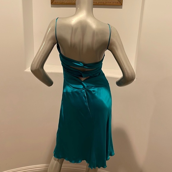 CACHE Teal Midi Dress Size 10 - Picture 13 of 14
